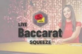Baccarat Squeeze by Evolution, showcased at monro-pt.com – game logo
