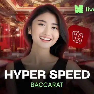 Hyper Speed Baccarat online game logo by Evolution on monro-pt.com